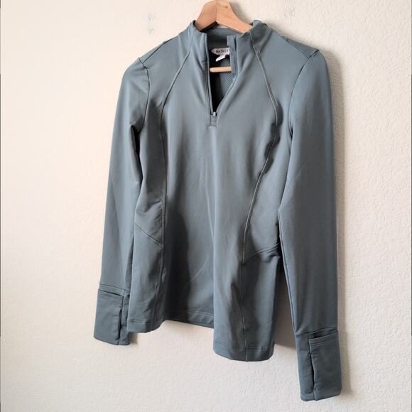 Athleta Whistler Half Zip Long Sleeve XXS - Blue Mint Athletic Running Workout - Picture 8 of 10